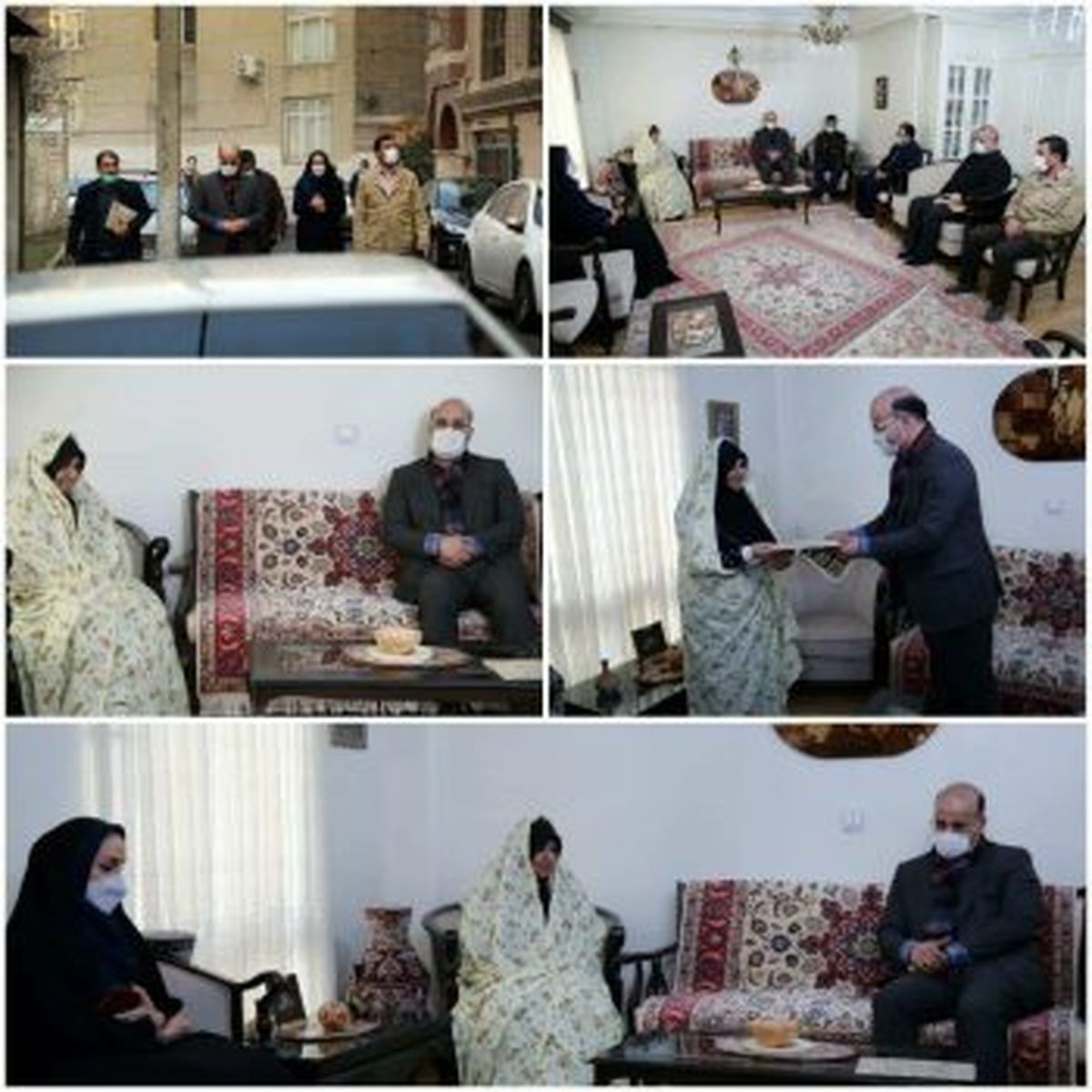 دیدار شهردار منطقه۶ تهران با خانواده معظم سهید روزبه هلیسایی