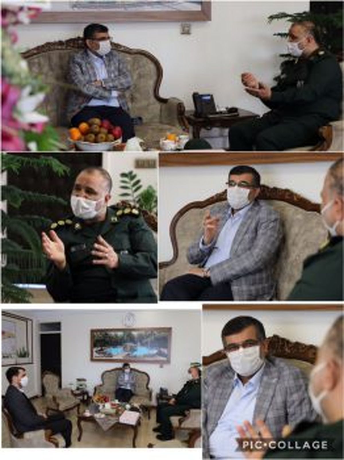 دیدار سرپرست شهرداری منطقه۸ با فرمانده بسیج ناحیه شهید بهشتی