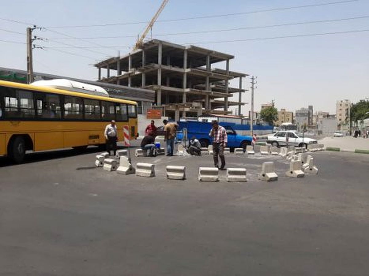 احداث میدانگاه موقت برای سهولت تردد خودروهای پایانه شهید سروری