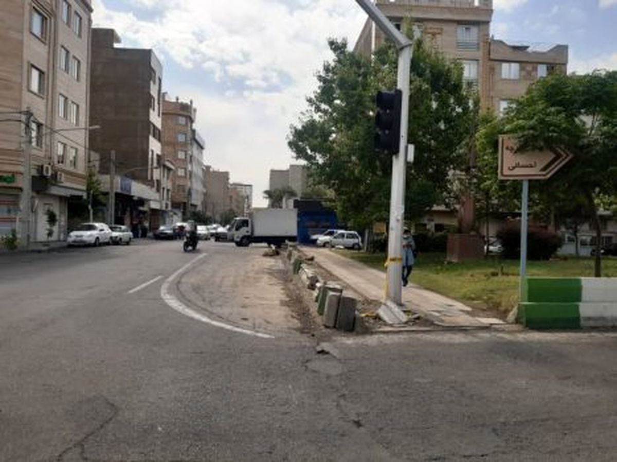 آغاز عملیات اصلاح هندسی تقاطع خیابان های مهران و شهید مطهری
