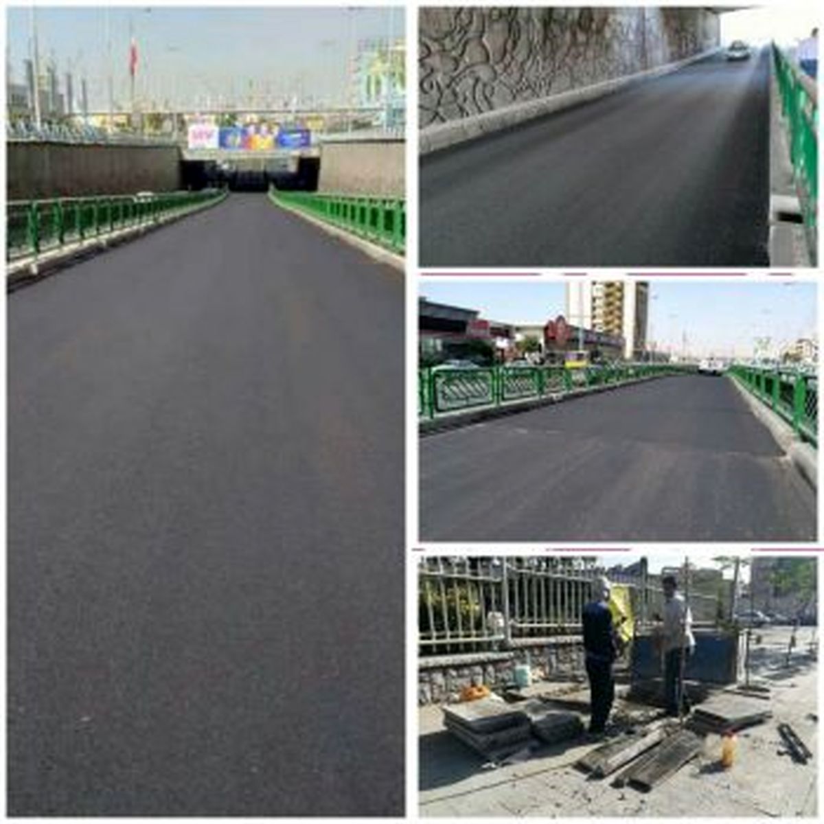 مرمت و روکش آسفالت مسیر سواره رو و BRT در خیابان آزادی