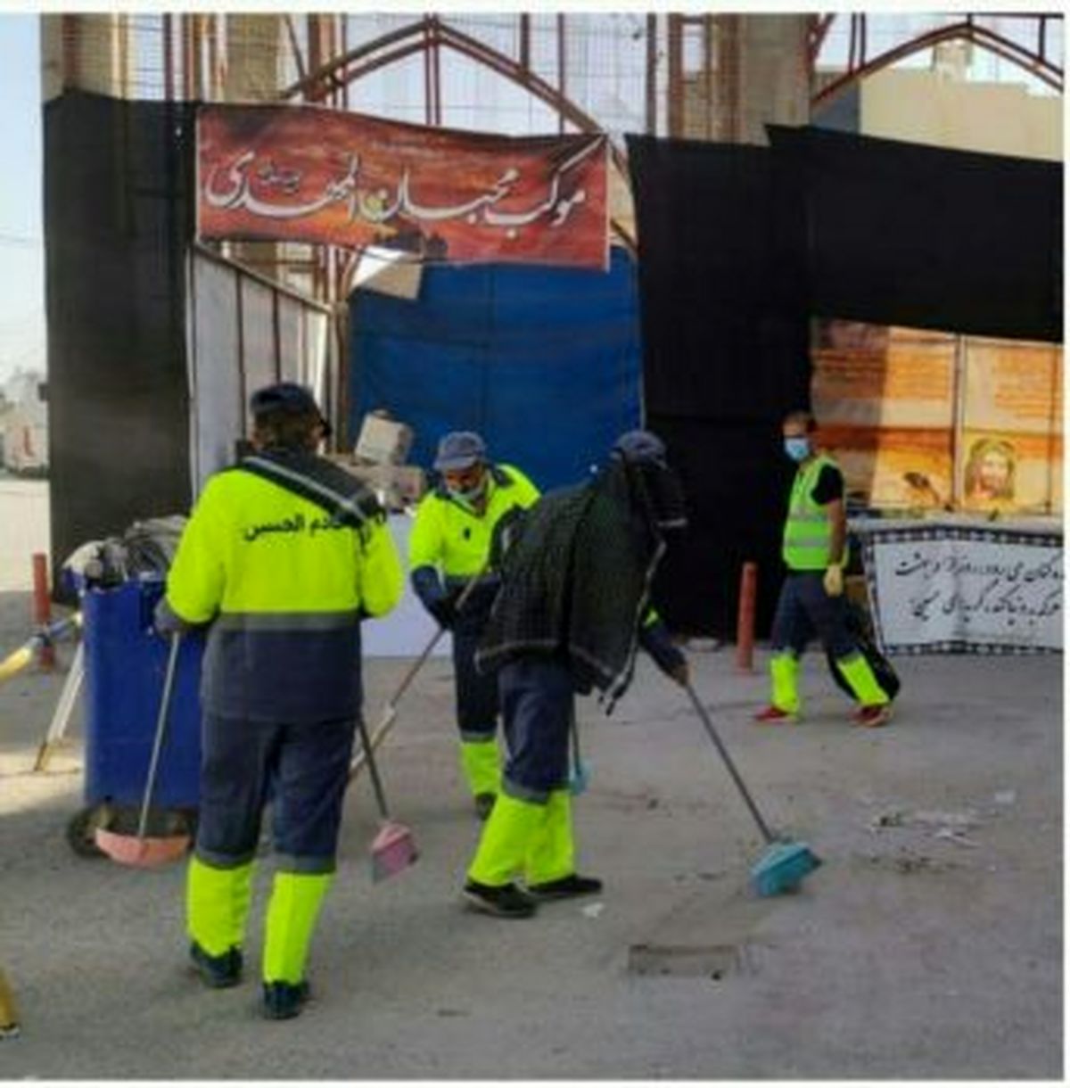 خدمات نظافتی تیم اعزامی منطقه ۶ به کشور عراق