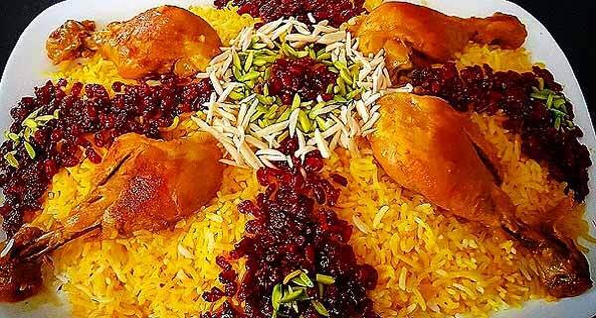 طرز تهیه زرشک پلو با مرغ برای ۱۰۰ نفر